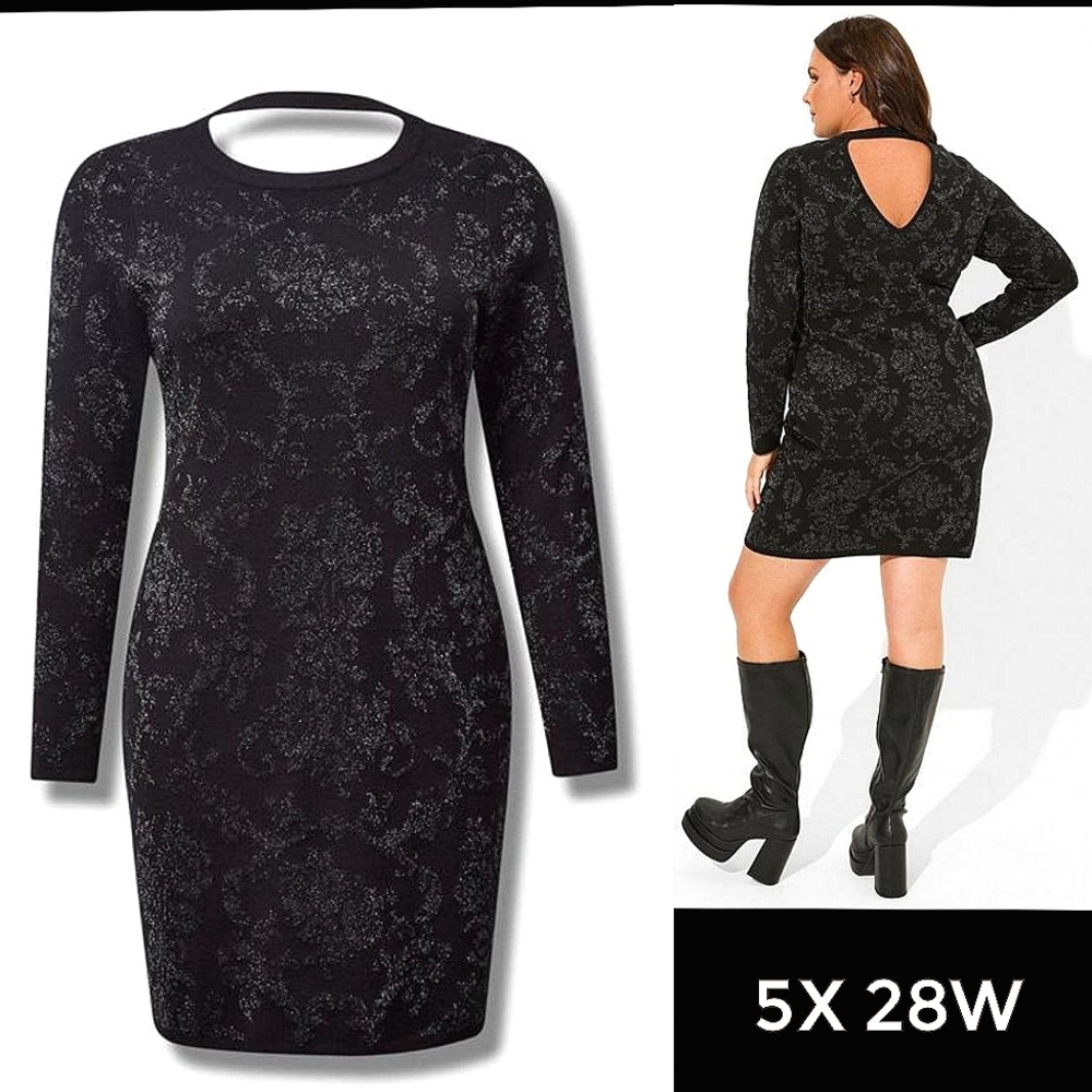 Torrid Mini Jacquard Bodycon Dress 5X NWT